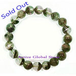 Sold Out 9.5mm Natural Green Phantom Quartz Crystal Kindle Elastic Bracelet Gift